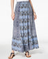 Mixed-Print Maxi Skirt